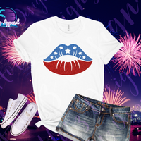 4th of July - USA Lips Women's  Tank Top / Shirt