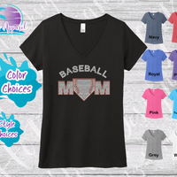 Baseball Mom Home Plate Women's Rhinestone Tank Top / Shirt