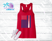 Baseball American Flag Women's Tank Top