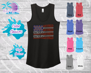 Baseball Flag Women's Rhinestone Tank Top / Shirt