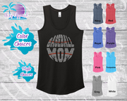 Baseball Mom Ball Women's Rhinestone Tank Top / Shirt