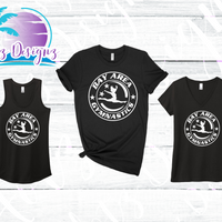 Bay Area Gymnastics Logo Black Shirts