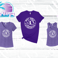 Bay Area Gymnastics Logo Purple Shirts