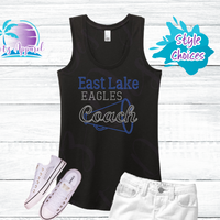 East Lake Cheer Coach Women's Rhinestone Tank Top / Shirt