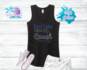 East Lake Cheer Coach Women's Rhinestone Tank Top / Shirt