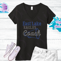 East Lake Cheer Coach Women's Rhinestone Tank Top / Shirt