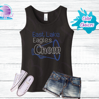 East Lake Cheer Megaphone Girls' Rhinestone Tank Top