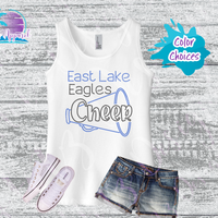 East Lake Cheer Megaphone Girls' Rhinestone Tank Top