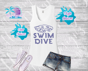 ELHS Swim & Dive Eagle Women's Tank or V Neck (2 Color Options)