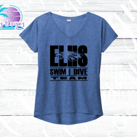 ELHS Swim ELHS Swim & Dive Ladies V Neck