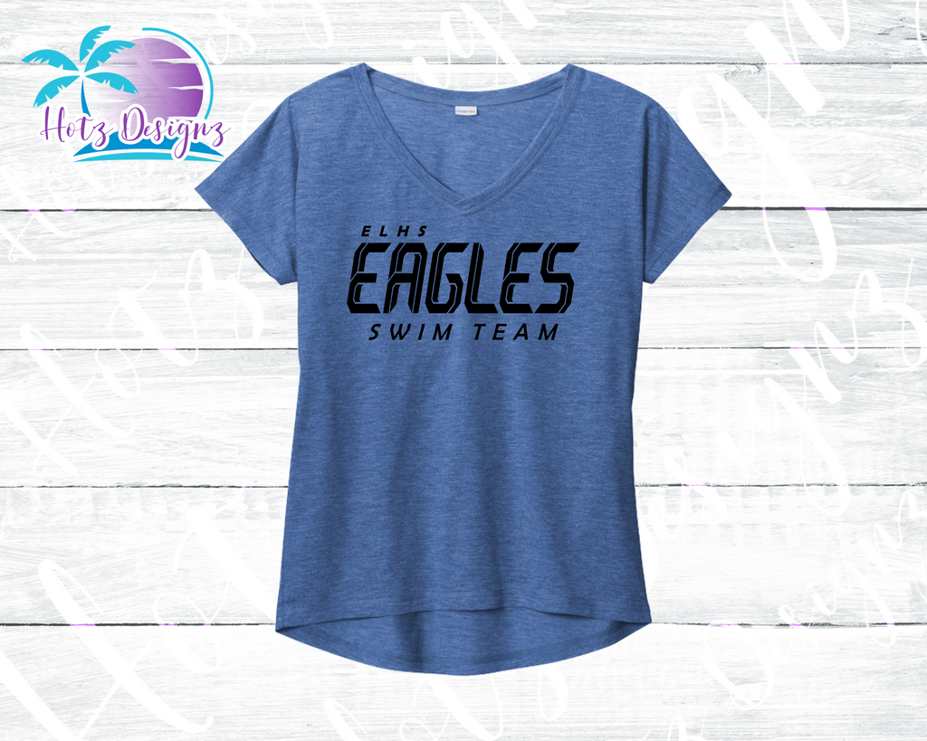 ELHS Swim Eagles Ladies V Neck