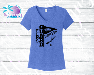 ELHS Winter Guard Women's V Neck (2 color options)