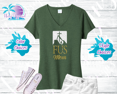 FUS Mom Glitter Logo Shirt