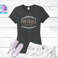 Football Junkie Women's Rhinestone Shirts