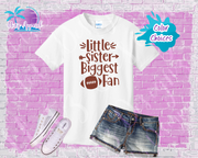 Football - Little Sister Biggest Fan Girls' Shirt