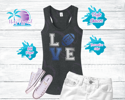 Football Love Player # Women's Shirts