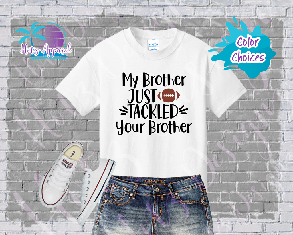 Football - My Bro Tackled Your Bro Youth Shirt