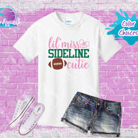 Football - Lil' Miss Sideline Cutie Girls' Shirt