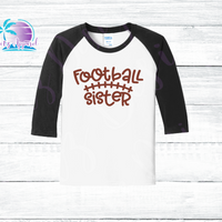 Football Laces Mom, Dad, Bro, Sis Shirts
