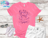 Girls Just Wanna Have Sun Glitter and Rhinestone Women's Beach Shirt