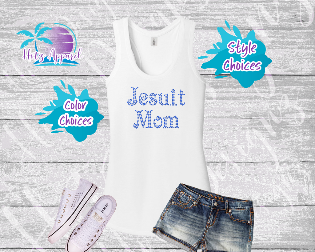 Jesuit Mom Rhinestone Tops