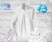 Jesuit  Rosary Rhinestone Stretch 1/2 Zip Pullover