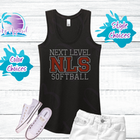 Next Level Softball Women's Rhinestone Black Tank Top / Shirt