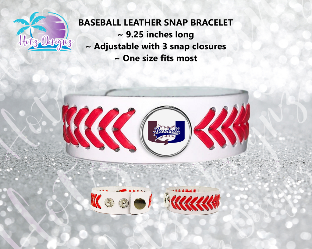Phu Bb 22 Baseball Leather Snap Bracelet Bracelet