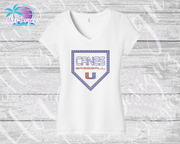 PHU BB 22 Canes Homeplate Rhinestone Shirt (2 Color Options)