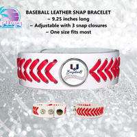 PHU BB 23 Baseball Leather Snap Bracelet