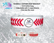 PHU BB 23 Baseball Leather Snap Bracelet