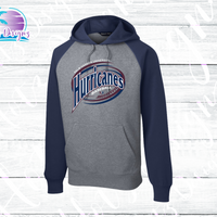 PHU BB 23 Hurricanes BB Unisex Raglan Colorblock Hoodie