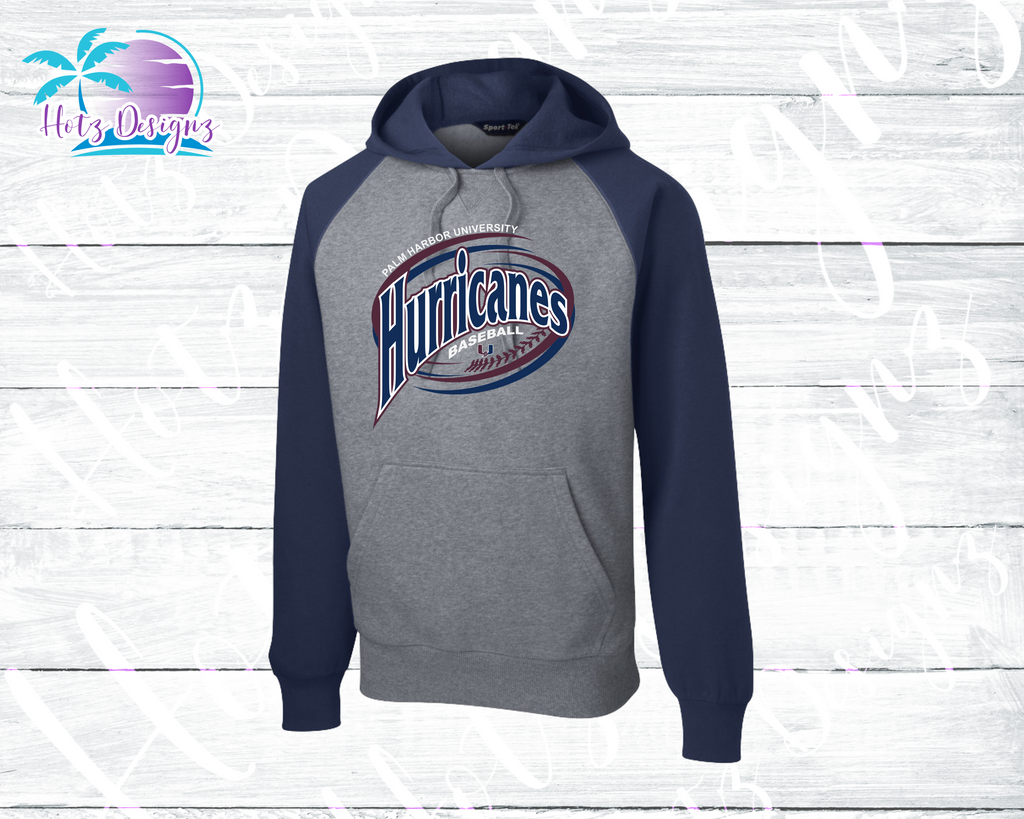 PHU BB 23 Hurricanes BB Unisex Raglan Colorblock Hoodie