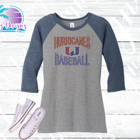 PHU Hurricanes Baseball Rhinestone Tank, Tee, Raglan Tops