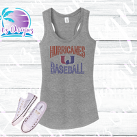 PHU Hurricanes Baseball Rhinestone Tank, Tee, Raglan Tops