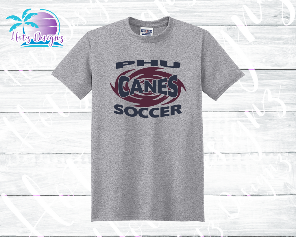 PHU Soccer Cyclone Unisex Grey Tee