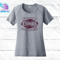 PHU Soccer Cyclone Ladies' Tri-Blend Scoop Navy Tee