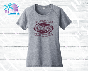 PHU Soccer Cyclone Ladies' Tri-Blend Scoop Navy Tee