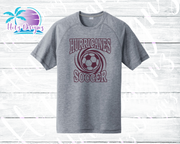 PHU Soccer Hurricanes Unisex Tri-Blend Raglan Navy Tee