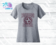 PHU Soccer Hurricanes Ladies' Tri-Blend Scoop Navy Tee