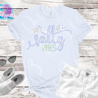 Salty Vibes Women's Rhinestone Beach Shirt