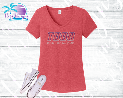 TBBA Baseball Logo Rhinestone Tank Top / Shirt (2 Color Options)