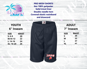 TBBA Baseball Training Shorts (Youth & Adult)