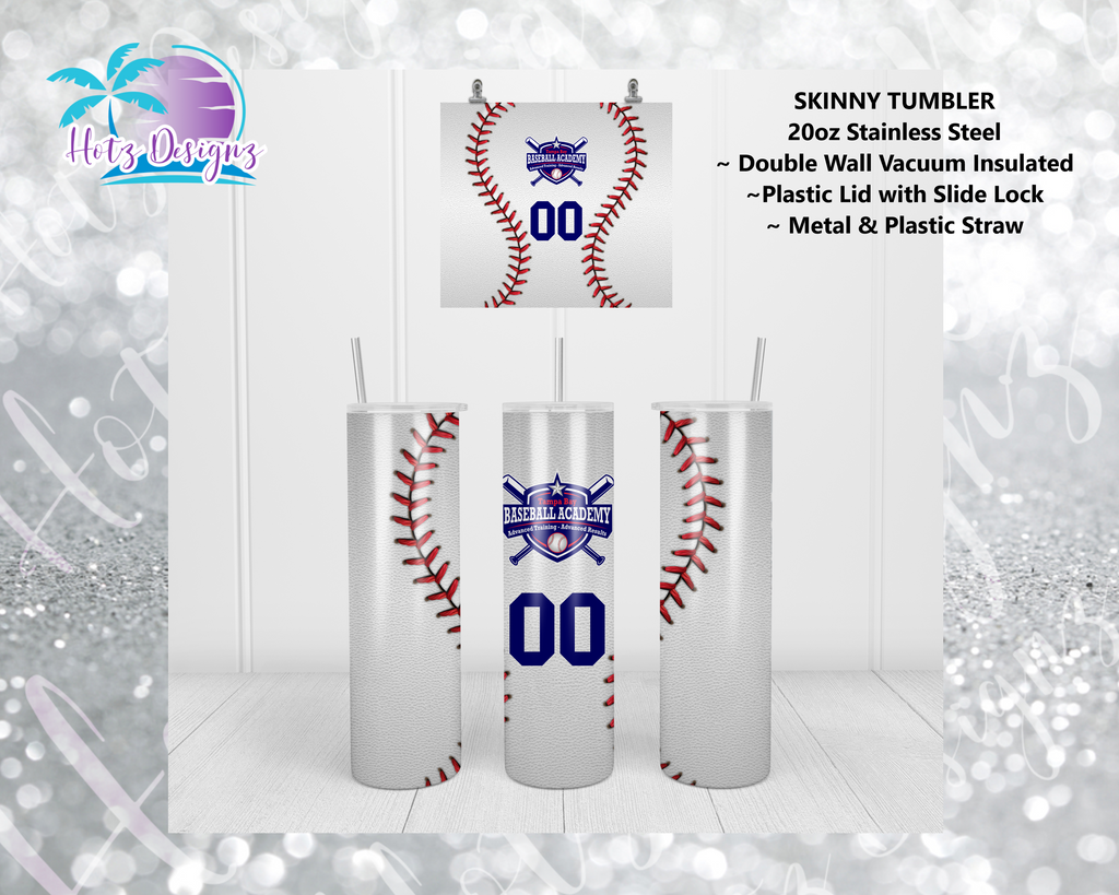 TBBA Baseball Laces 20oz Tumbler