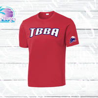 TBBA Unisex Dri Fit Tee Youth & Adult (3 color options)
