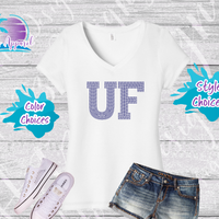 UF Rhinestone Tees and Hoodie