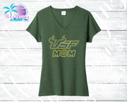 USF Mom 2 Color Rhinestone Shirt