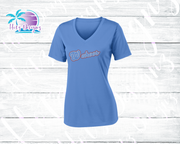 Wahoos Rhinestone Dri-Fit V-Neck Shirt (2 Color Options)