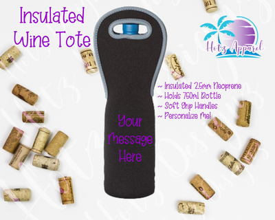 Insulated Wine Tote Custom Design Request