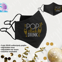 New Year Mask Pop Clink Drink